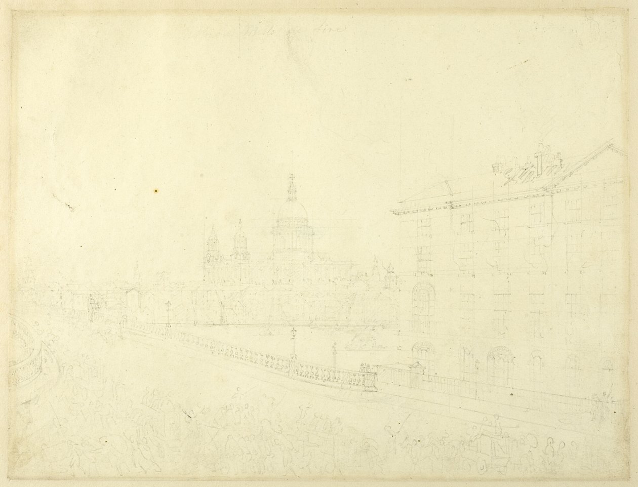 Studium pożaru w Londynie, od Microcosm of London autorstwa Augustus Charles Pugin