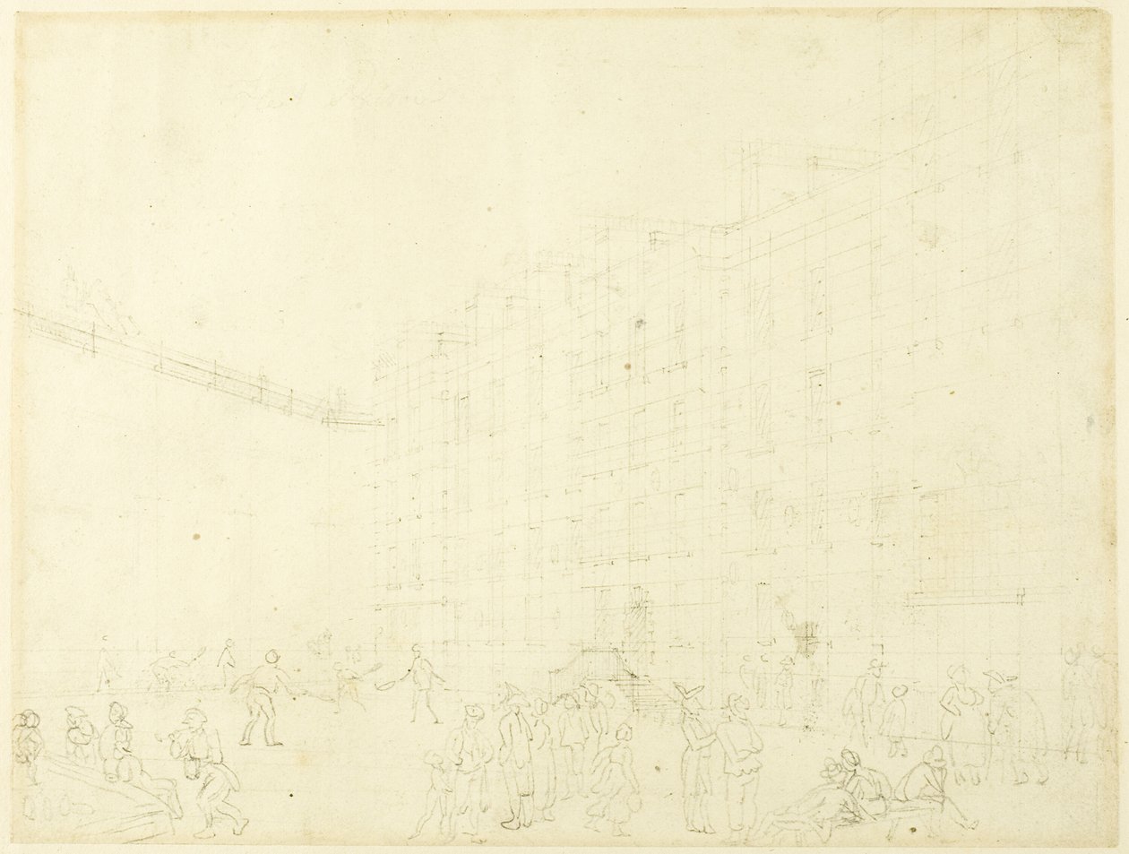 Studium dla więzienia Fleet, z Mikrokosmosu Londynu autorstwa Augustus Charles Pugin