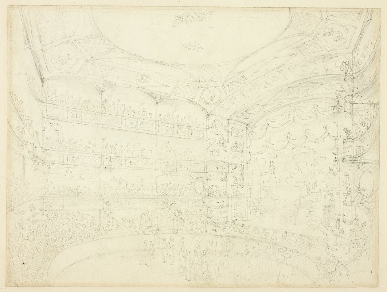 Studia dla Royal Circus z Microcosm of London autorstwa Augustus Charles Pugin