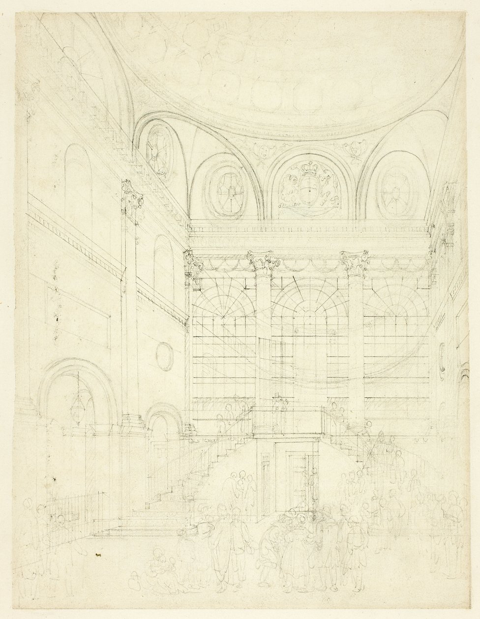 Studia dla Session House, Clerkenwell, z Microcosm of London autorstwa Augustus Charles Pugin