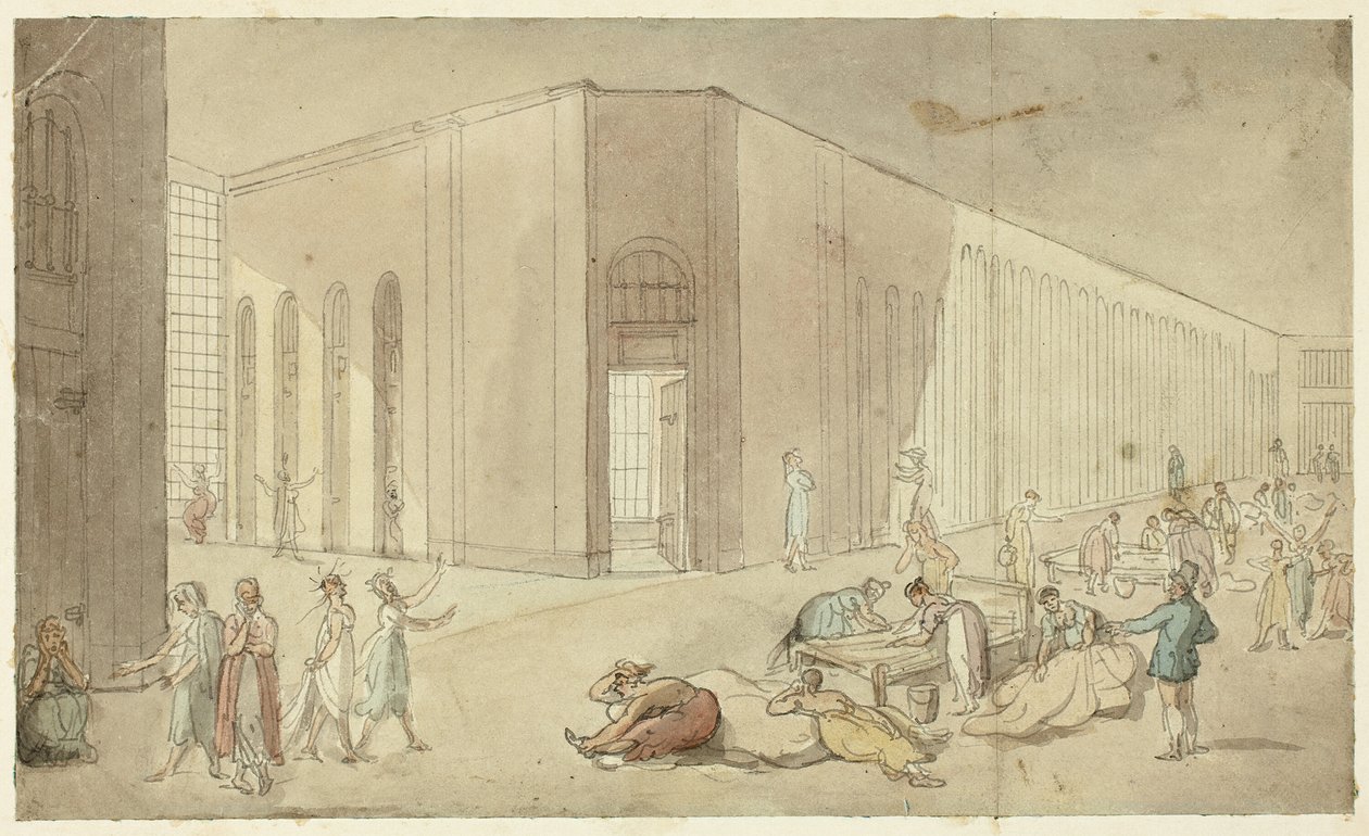 Badanie dla szpitala św. Łukasza, od Microcosm of London autorstwa Augustus Charles Pugin