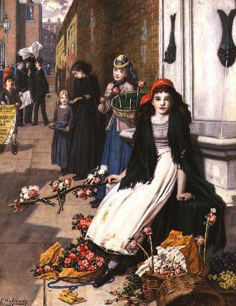 Na rogu londyńskiej ulicy autorstwa Augustus Edward Mulready