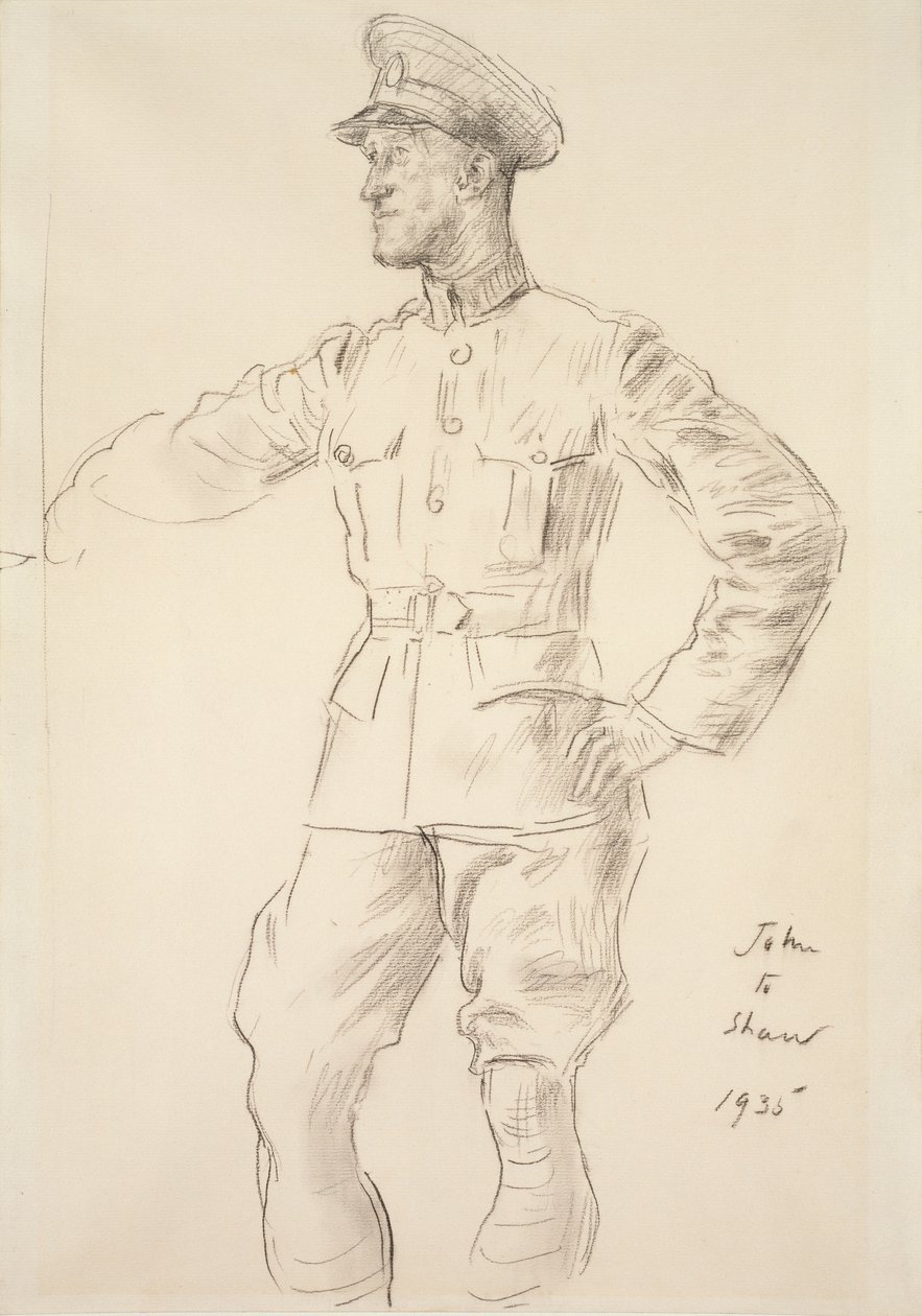 Portret lotnika T.E. Shaw Lawrence z Arabii, 1935 autorstwa Augustus John