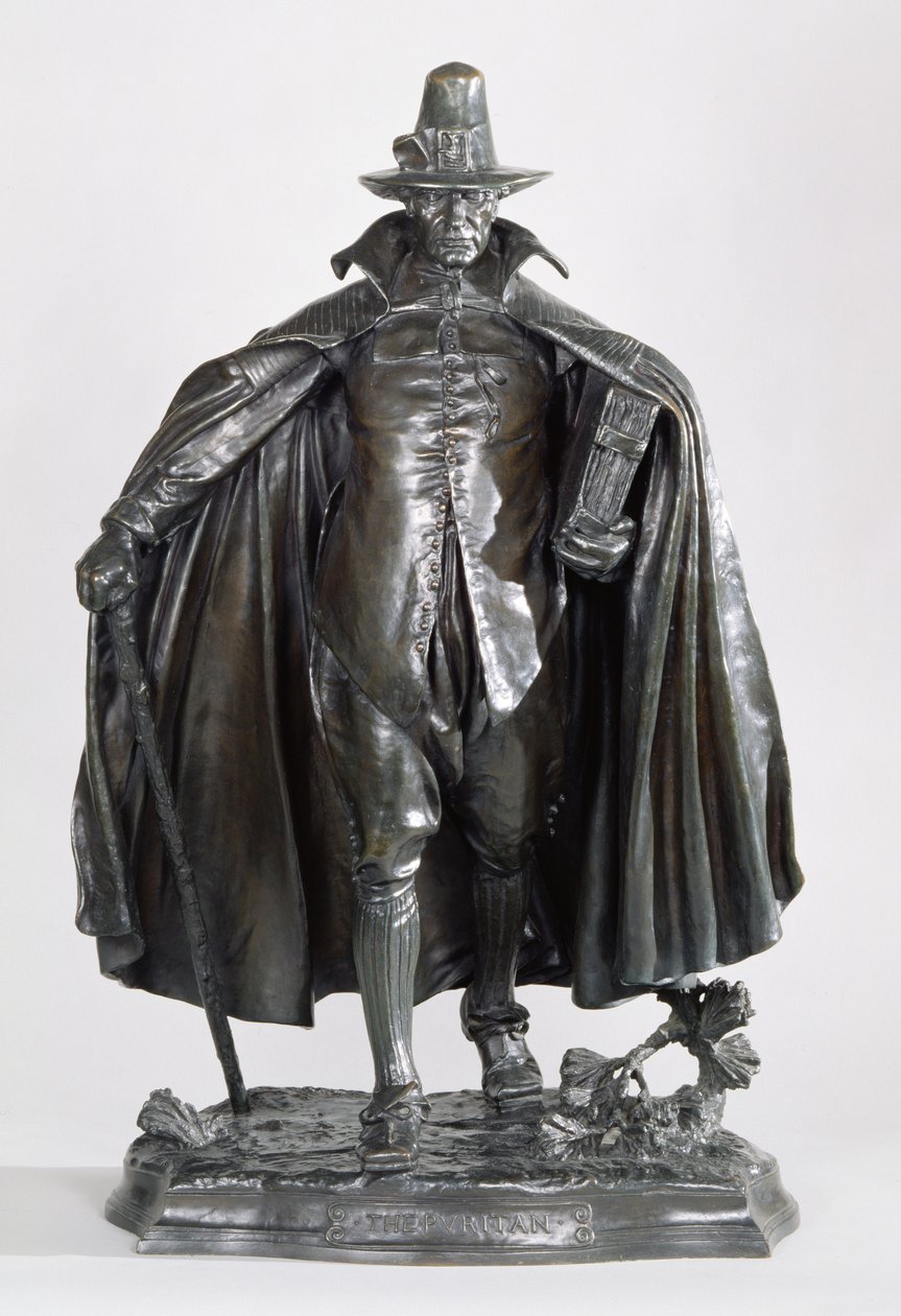 Puritan, 1899 (ciemnobrązowy, czarny patynowany brąz) autorstwa Augustus Saint Gaudens