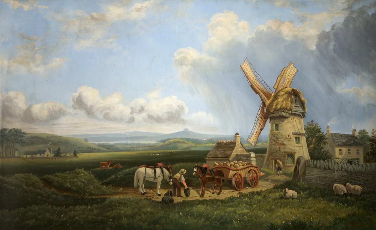 Wiatrak Kearsey, Minchinhampton Common, Gloucestershire autorstwa Augustus Turner