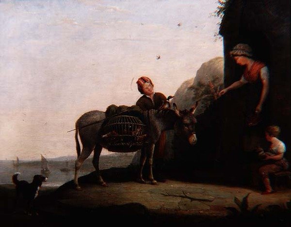 Targowanie się o drób autorstwa Augustus Wall Callcott