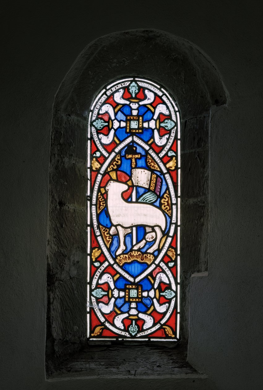 Agnus Dei, Baranek Boży, 1849 (witraż) autorstwa Augustus Welby Northmore Pugin