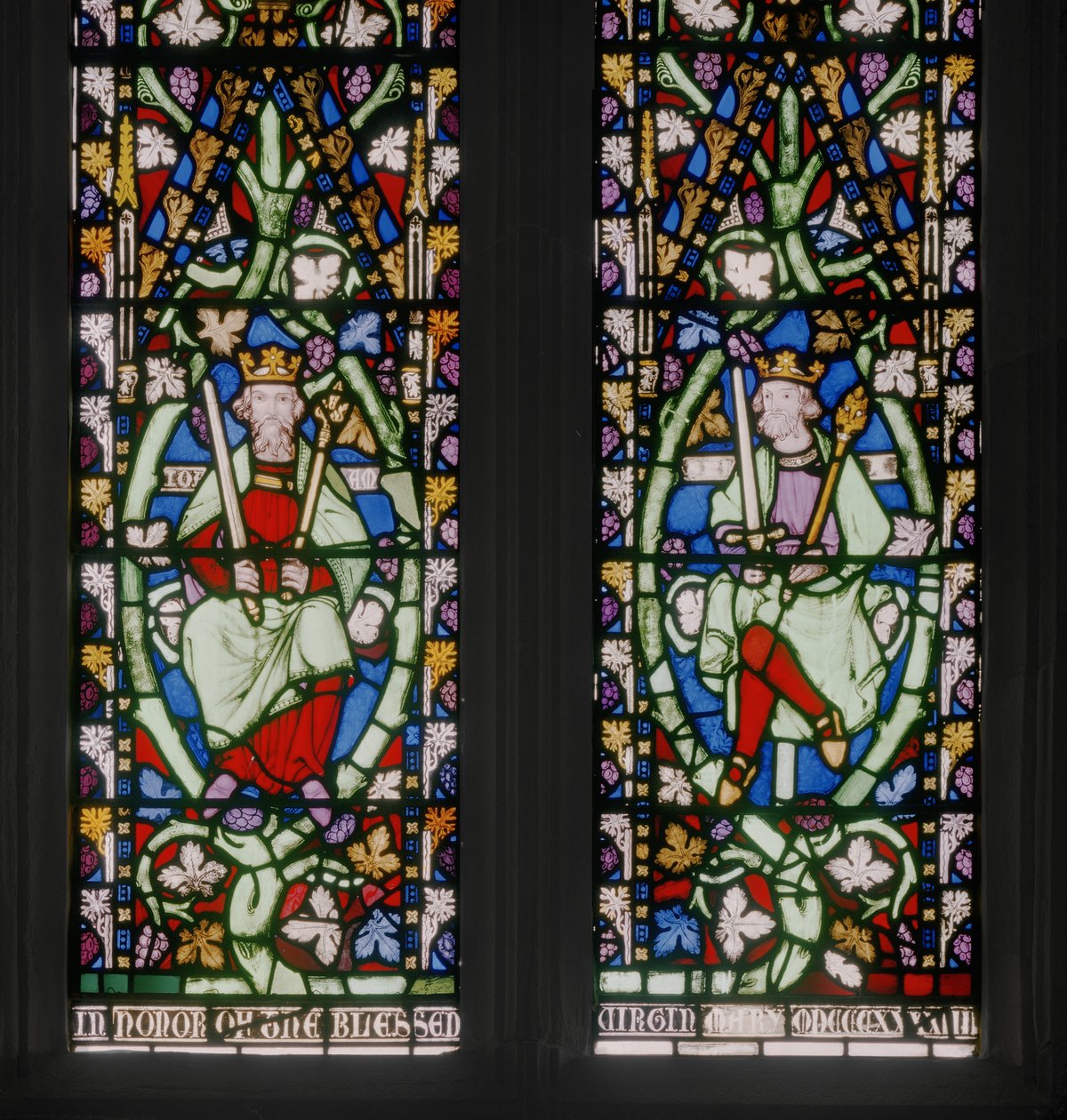 Okno wschodnie z drzewem Jesse, detal, ok.1884 (witraż) autorstwa Augustus Welby Northmore Pugin