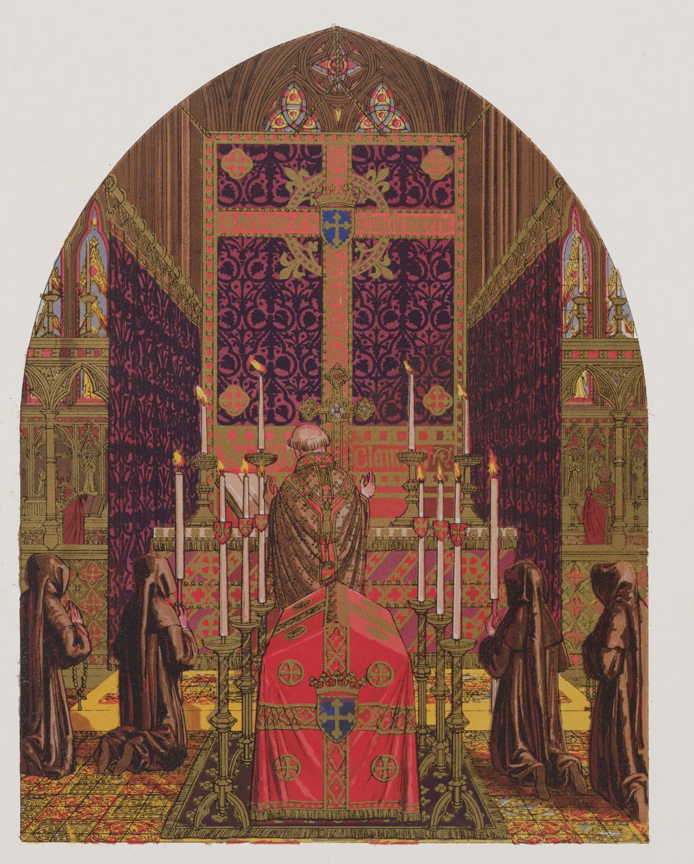 Projekt kościelny, Słowniczek ozdób i strojów kościelnych, litografia H.C. Maguire, 1844 autorstwa Augustus Welby Northmore Pugin