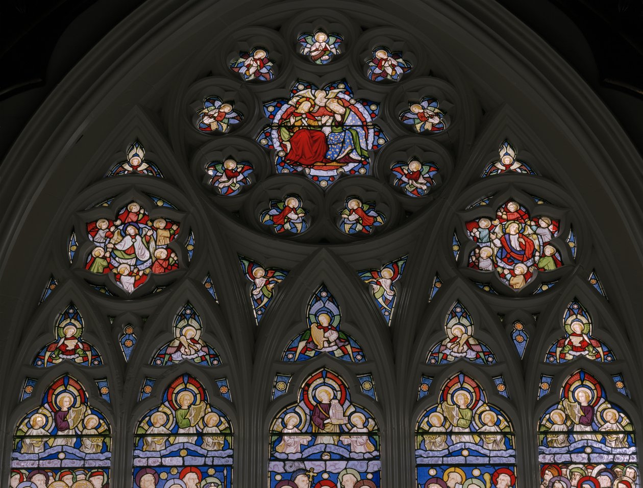 Niebiańska Jerozolima, szczegół, 1849 autorstwa Augustus Welby Northmore Pugin