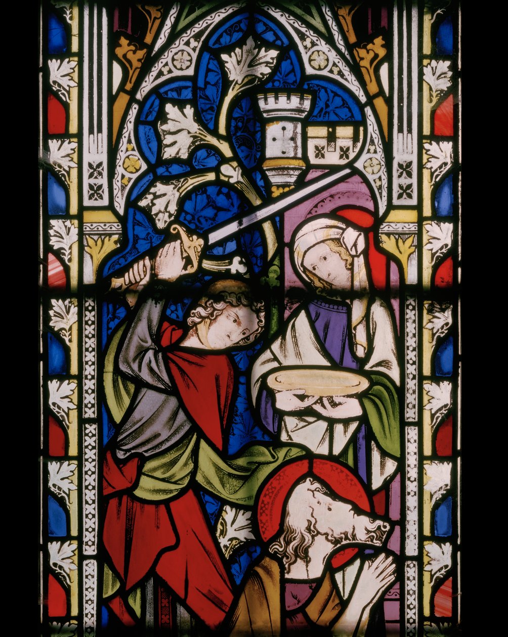 Życie św. Jana Chrzciciela, detal, 1852 (witraż) autorstwa Augustus Welby Northmore Pugin