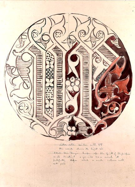 Projekt rundy dla Izby Gmin (ołówek i akwarela na papierze) autorstwa Augustus Welby Northmore Pugin