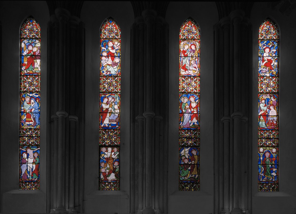 Sceny z życia Chrystusa, Okno Wschodnie, 1853 (witraże) autorstwa Augustus Welby Northmore Pugin
