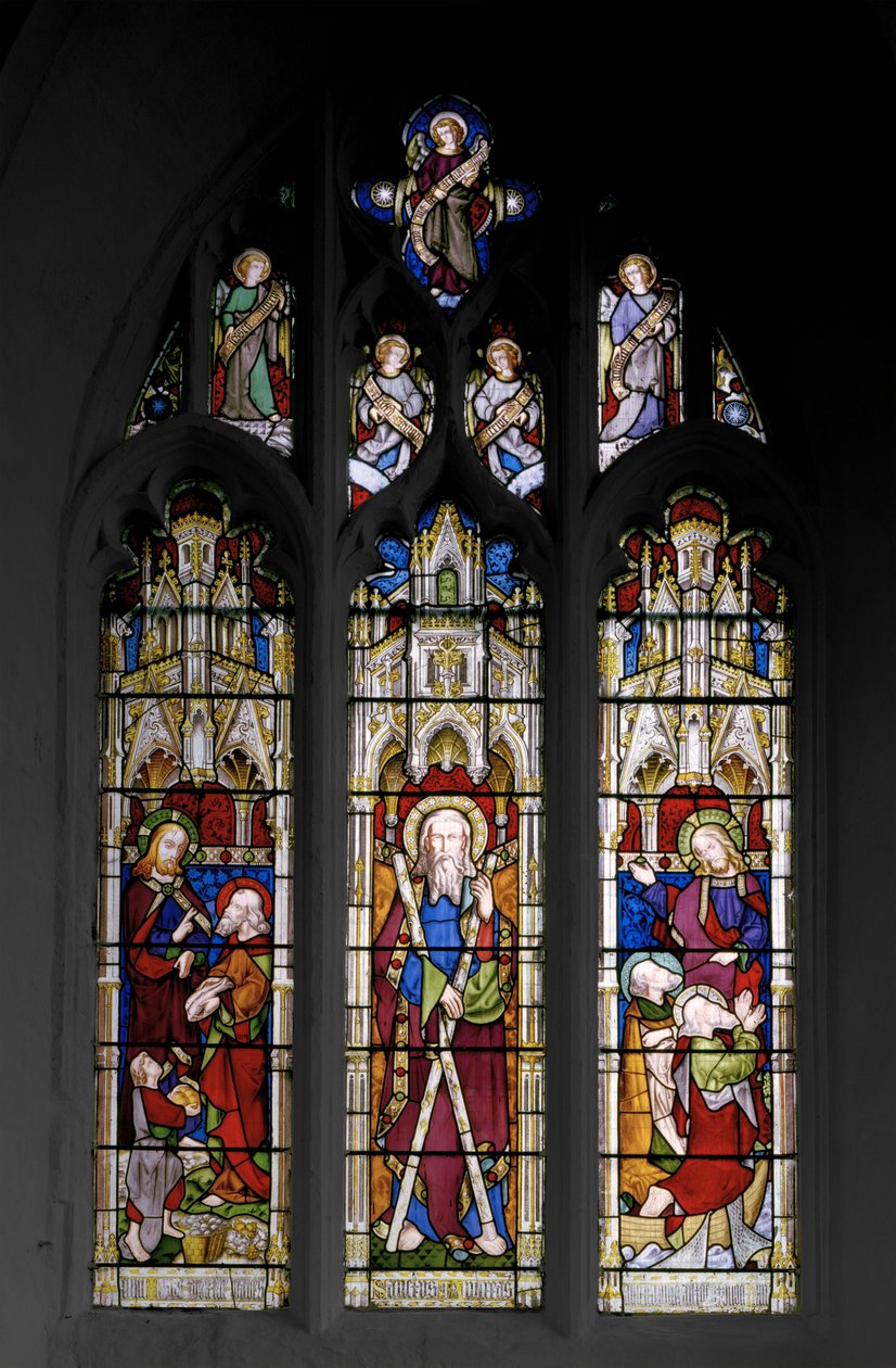 Andrzejki i cuda Chrystusa, 1851 (witraże) autorstwa Augustus Welby Northmore Pugin