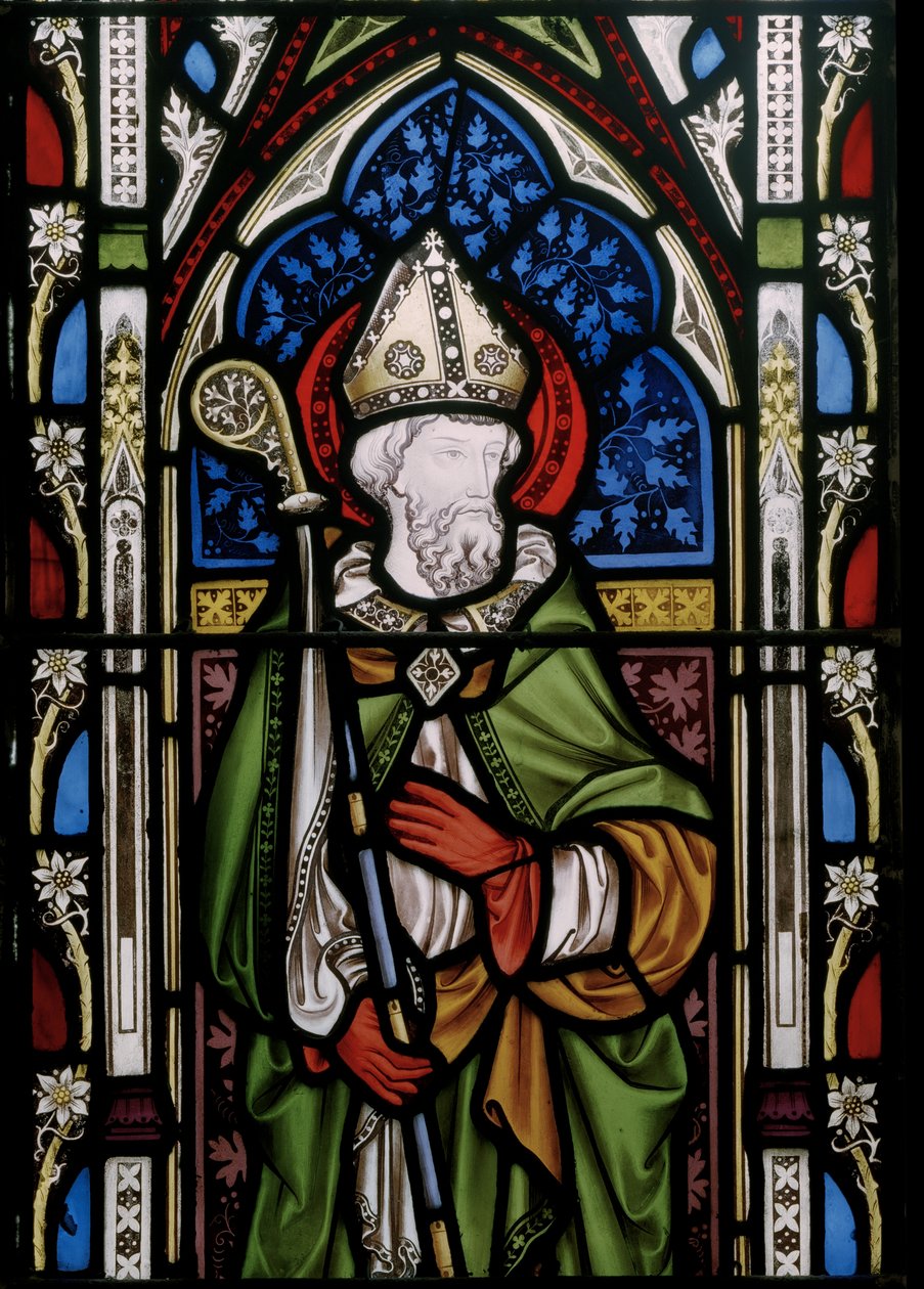 Św. Dawid, detal (witraż) autorstwa Augustus Welby Northmore Pugin