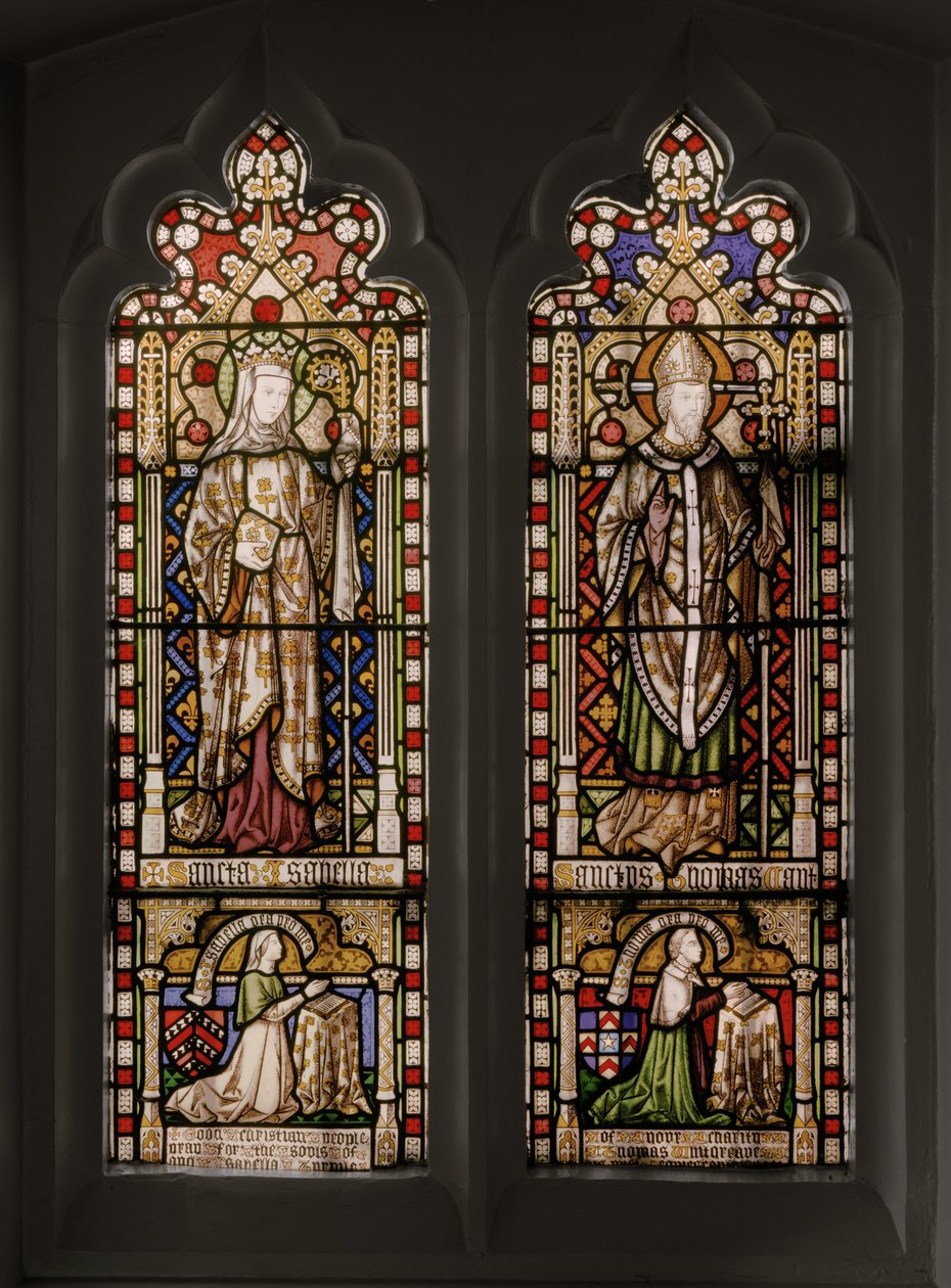 Św. Izabela i Św. Tomasz z Canterbury, 1848 (witraże) autorstwa Augustus Welby Northmore Pugin