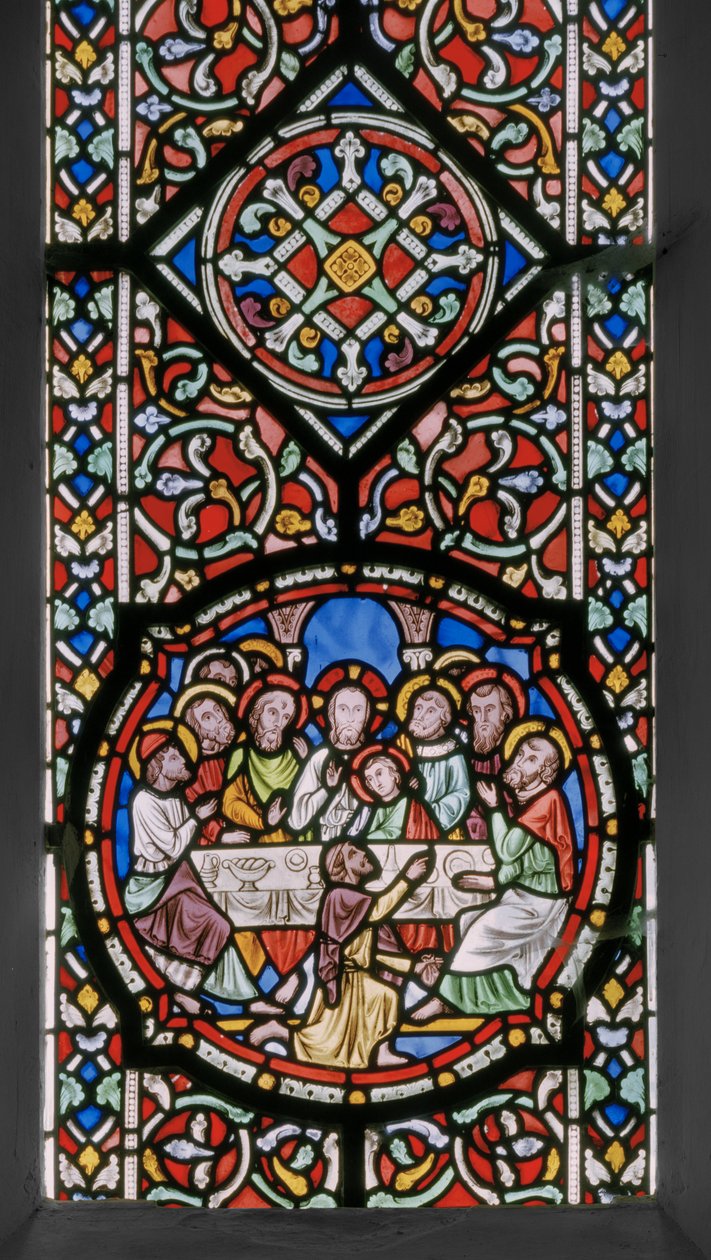Męka Pańska, Okno Wschodnie, detal, 1848-50 (witraż) autorstwa Augustus Welby Northmore Pugin