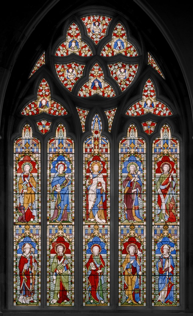 Okno zachodnie (witraż) autorstwa Augustus Welby Northmore Pugin