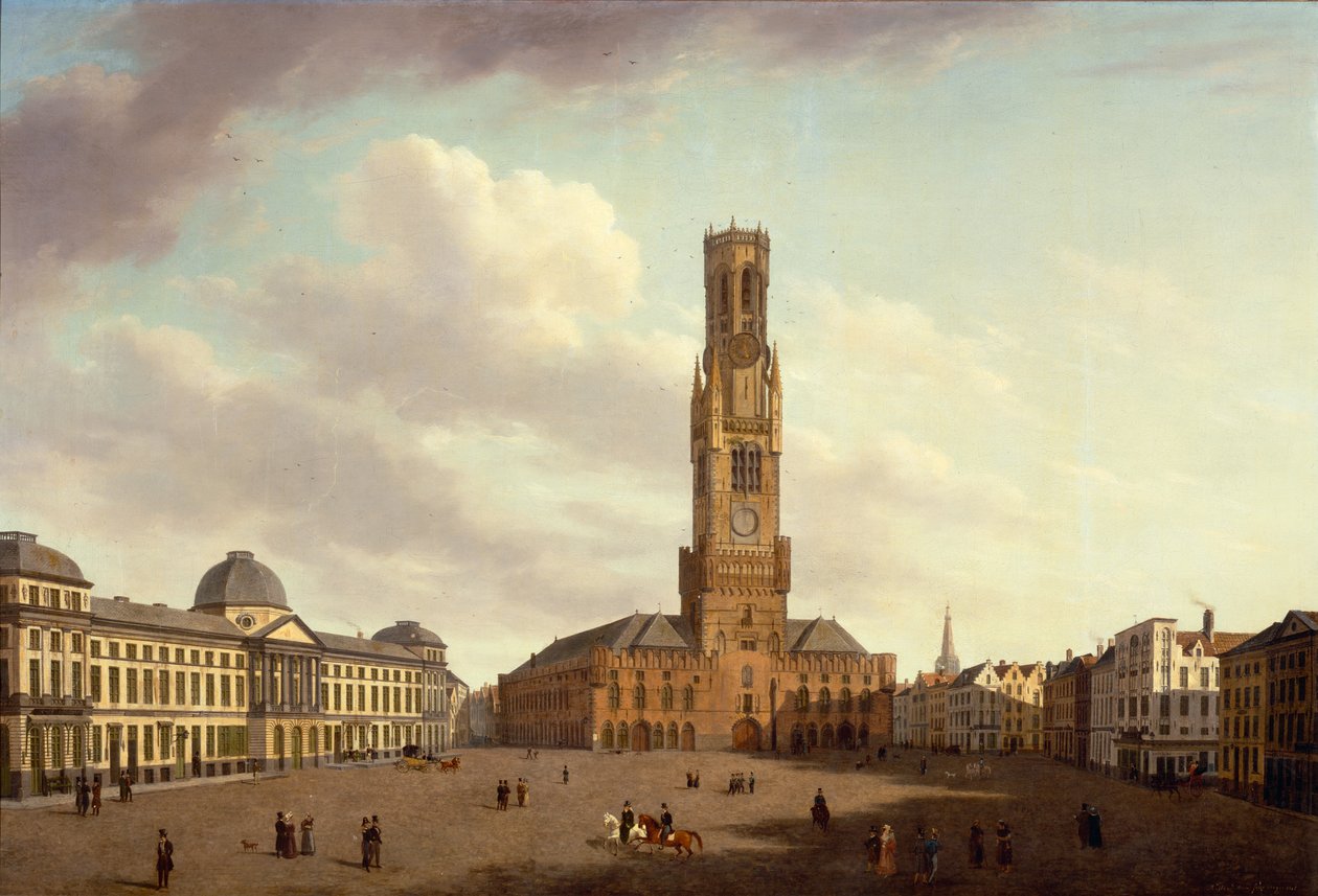 Markt, Brugia autorstwa Augustus van den Steene