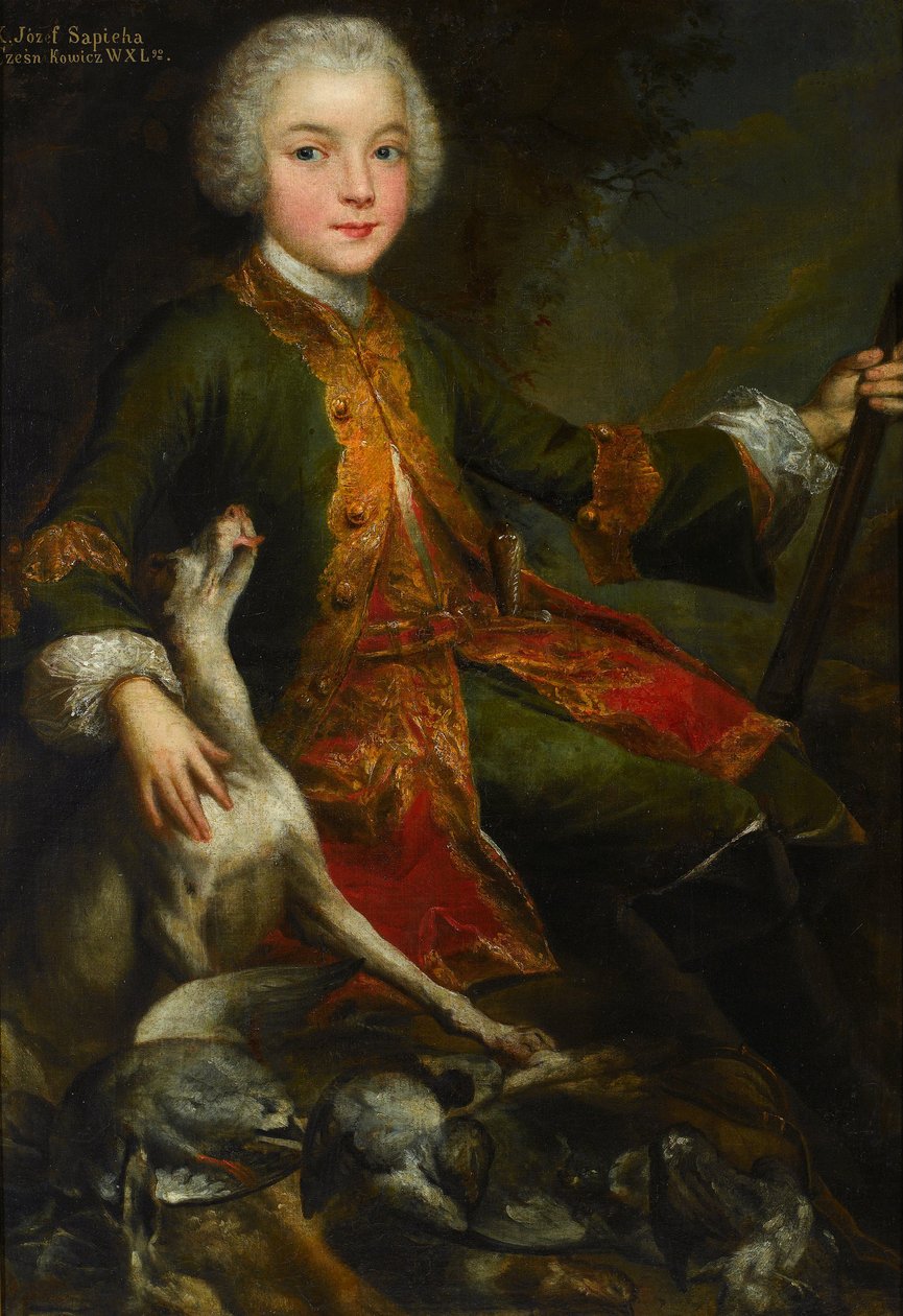 Portrait of Józef Sapieha 1737-1792, c. 1740 autorstwa Augustyn Mirys