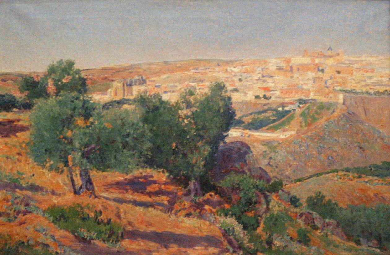 Widok na Toledo z La Vega Baja autorstwa Aureliano de Beruete