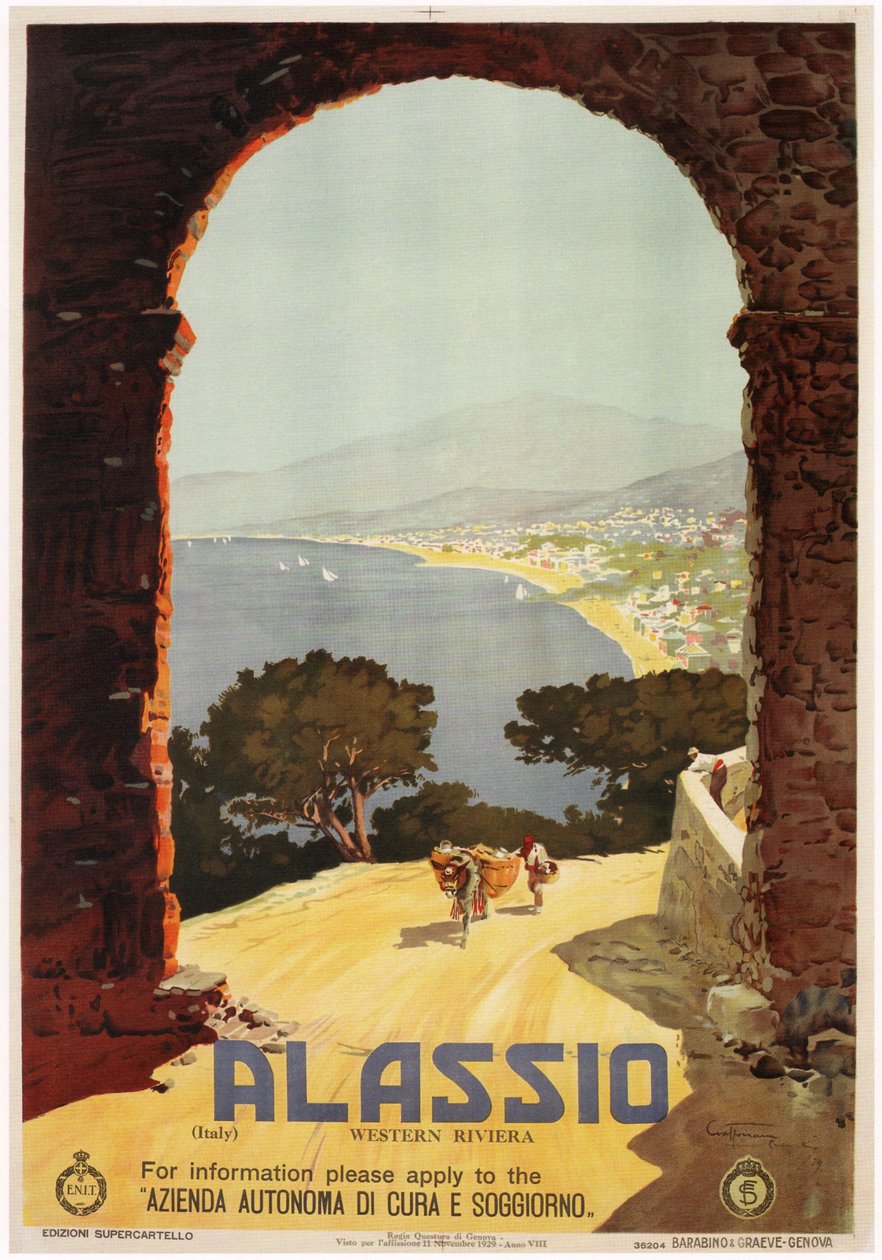 Alassio, 1929 autorstwa Aurelio Craffonara