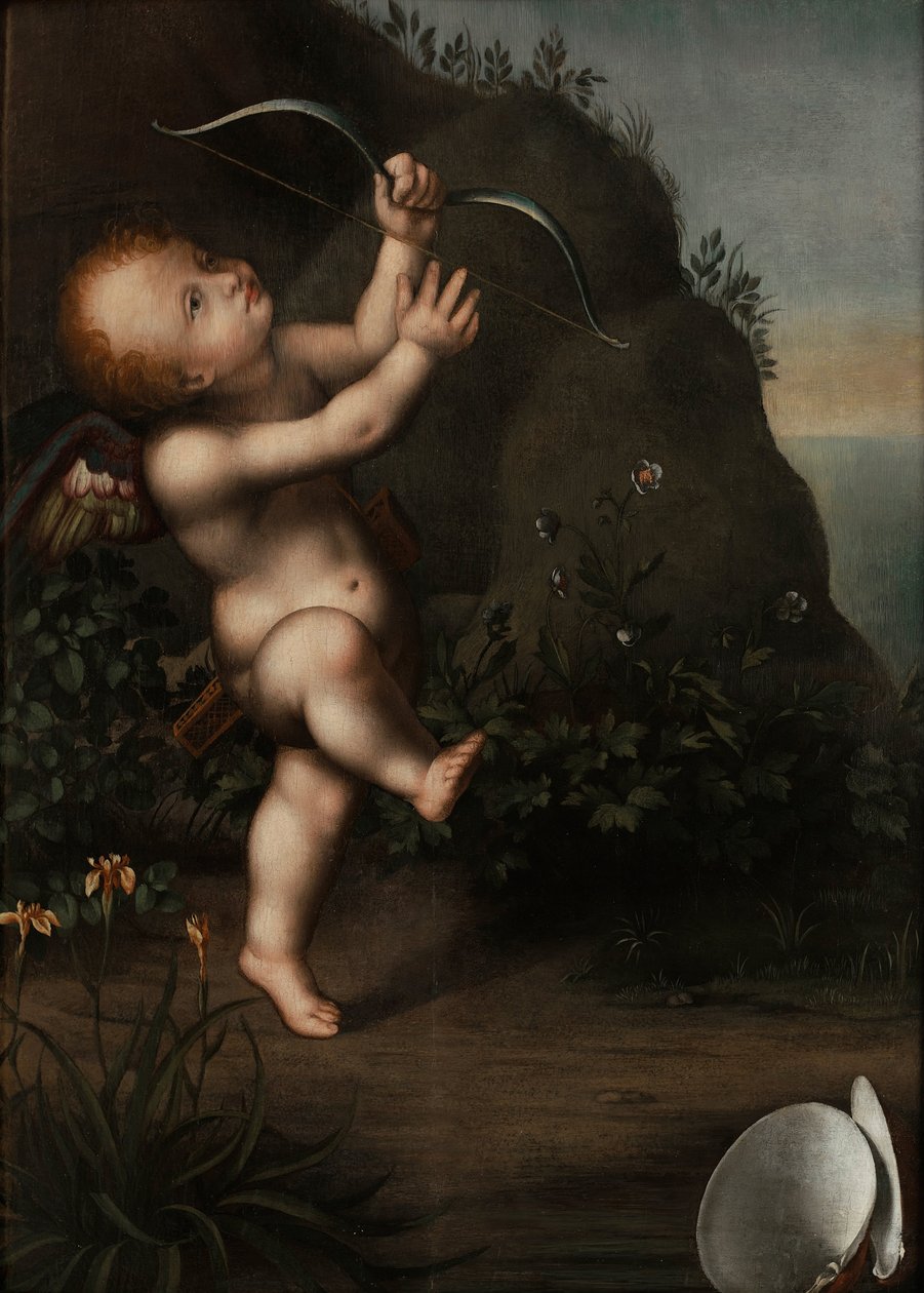 Kupidyn z kokardą, przed 1593 autorstwa Aurelio Luini