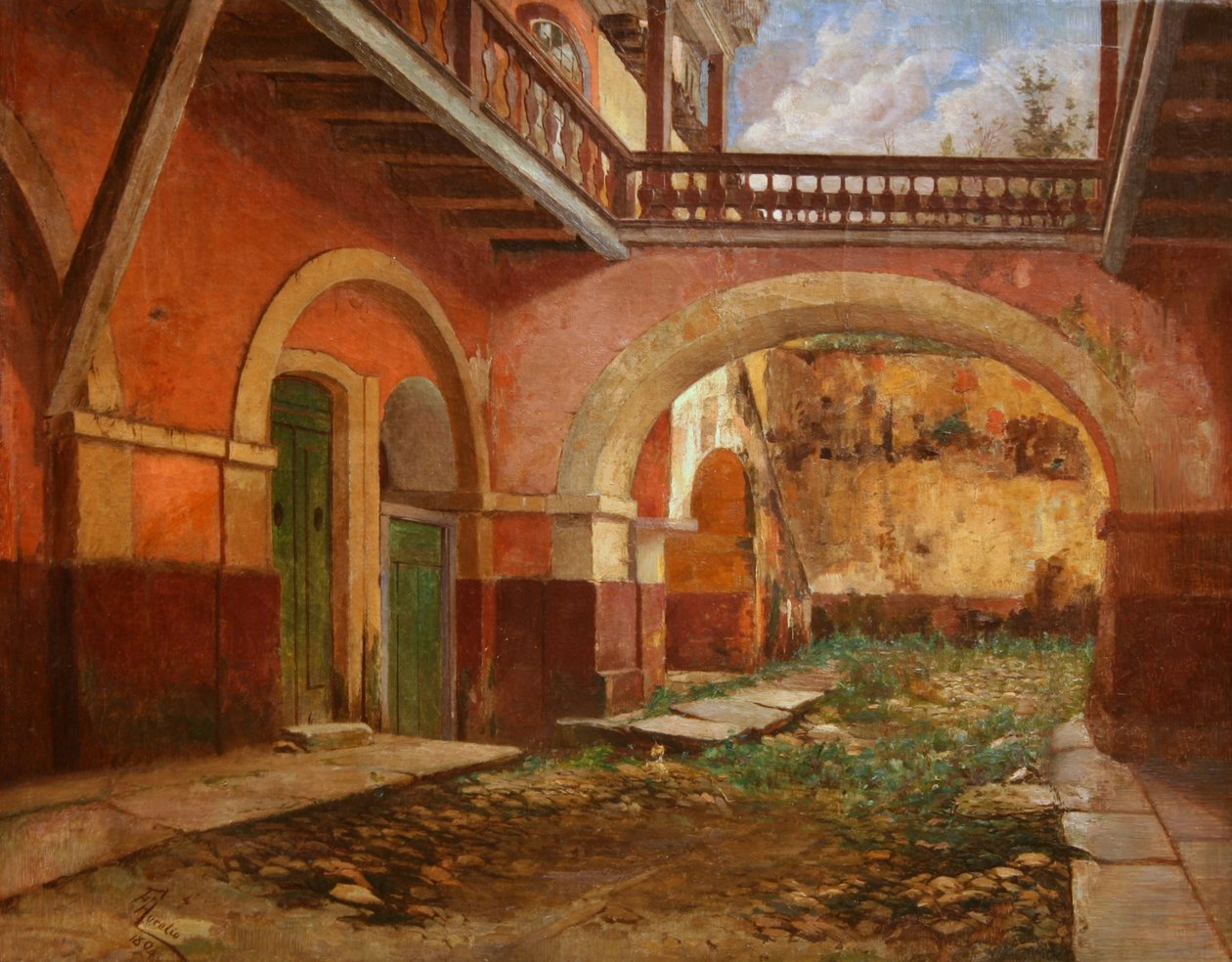 Dziedziniec "Casa dos Contos" w Ouro Preto autorstwa Aurelio de Figueiredo