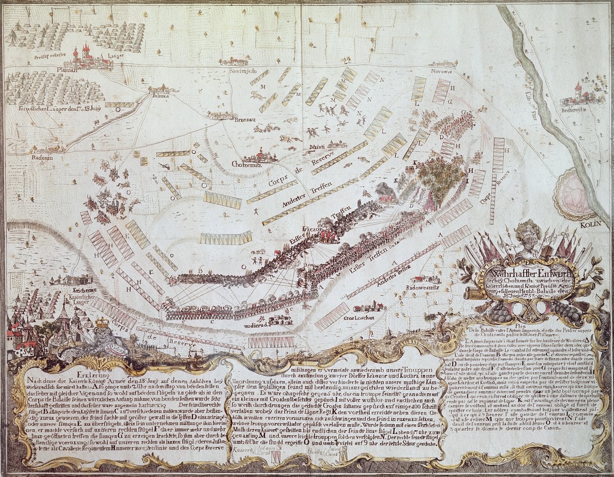 Bitwa pod Kolinem w Czechach, 18 sierpnia 1757 autorstwa Austrian School