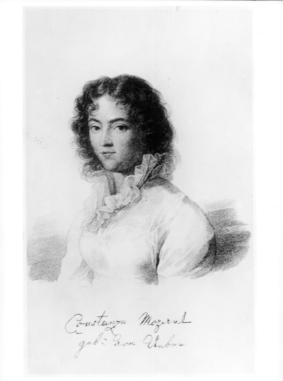 Portret Constanze Mozarta (1762-1842) 1828 autorstwa Austrian School