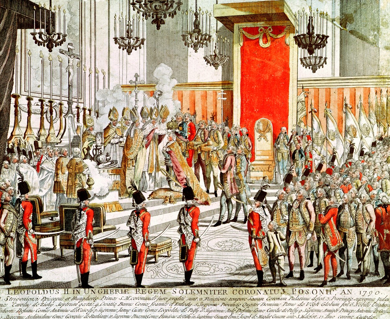 Koronacja Leopolda II (1747-92) w Bratysławie w 1790 r. autorstwa Austrian School