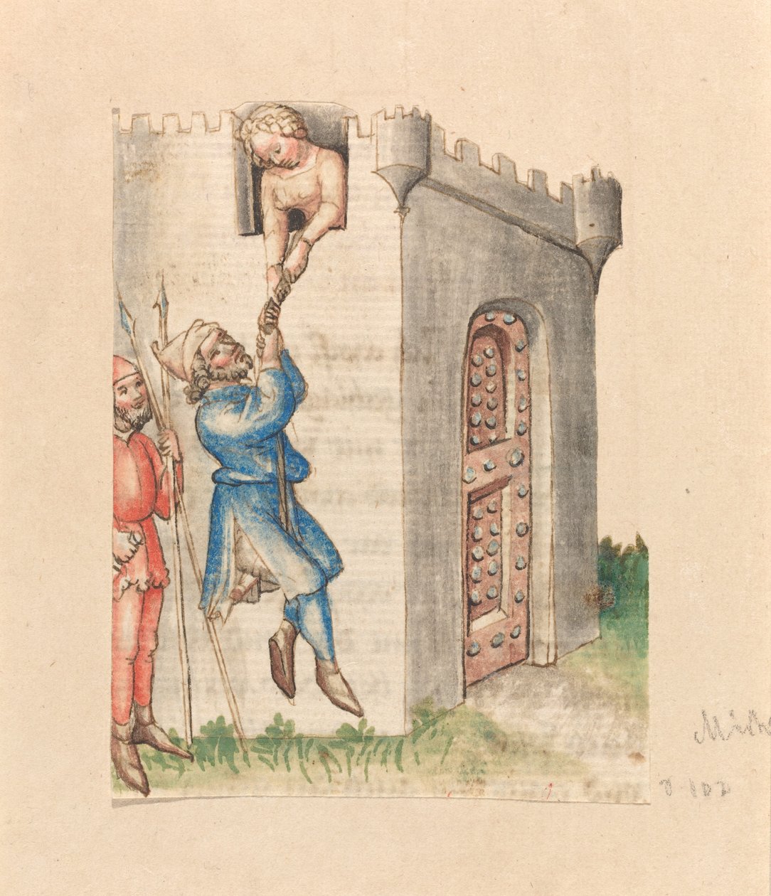 Michol pomaga Davidowi uciec autorstwa Austrian 15th Century