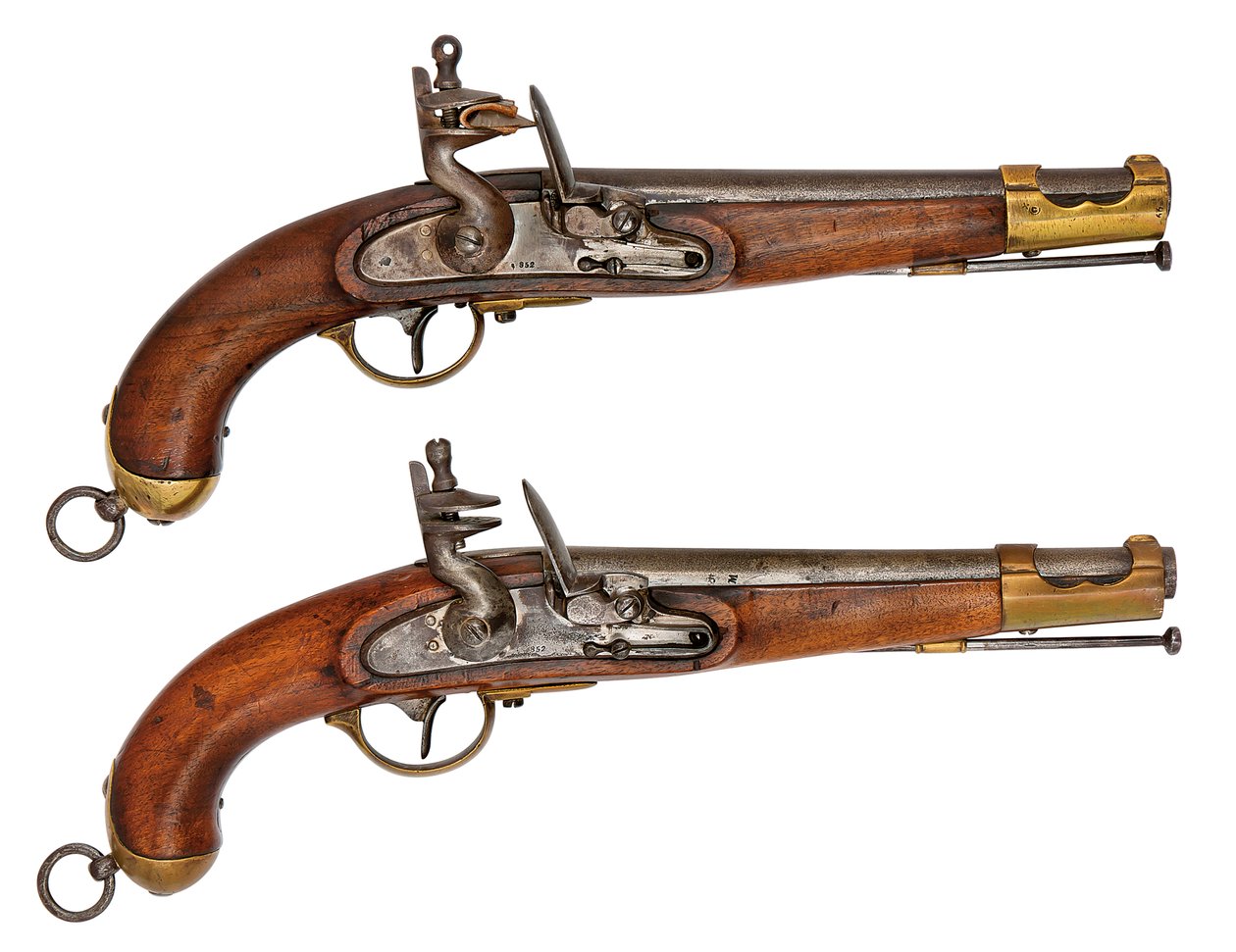 Szereg austriackich służbowych pistoletów skałkowych 16,9 mm autorstwa Austrian School