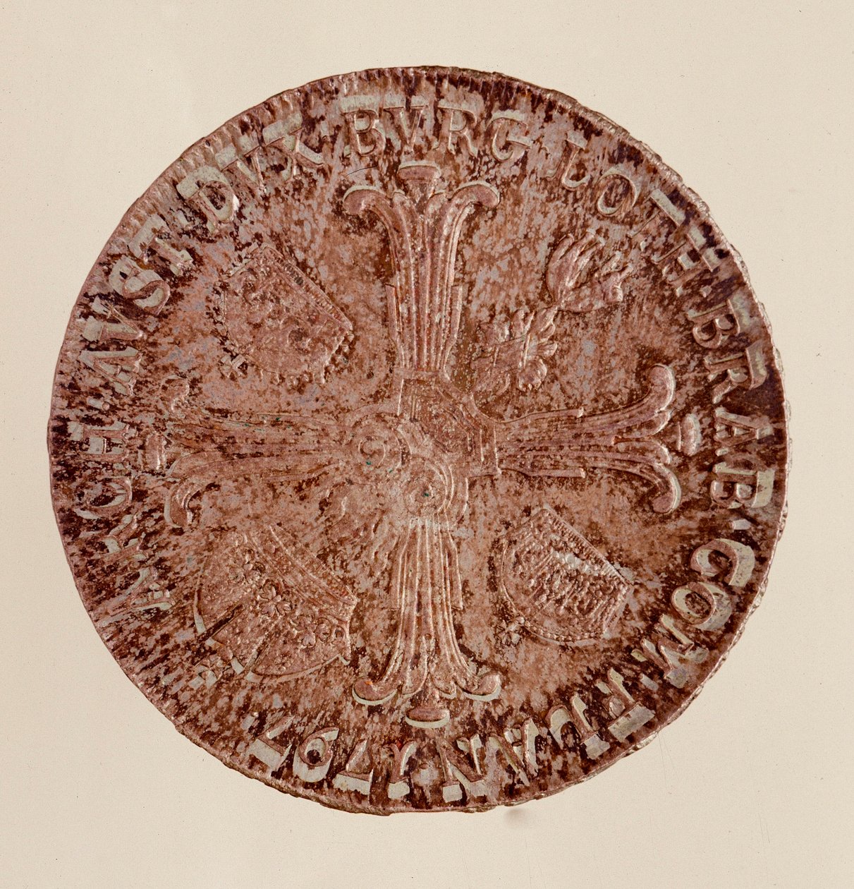 Talar srebrny austriacki (taler) cesarza Franciszka II (Francois I Austria lub Franciszek II Świętego Cesarstwa) (1768-1835) 1797 Śr. 4 cm Neapol, muzeum archeologiczne autorstwa Austrian School