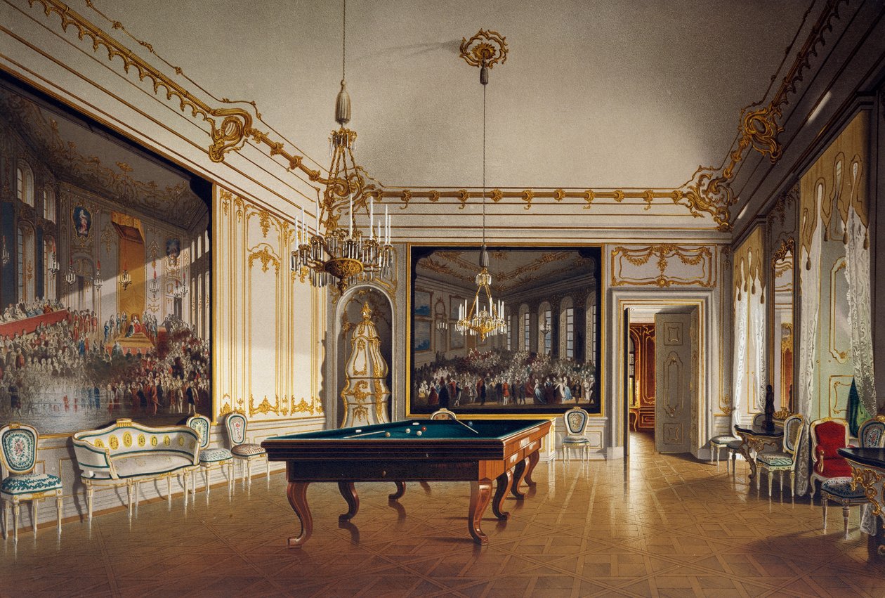 Sala bilardowa w Imperial Apartments, Pałac Schoenbrunn (Lista Światowego Dziedzictwa UNESCO) autorstwa Austrian School