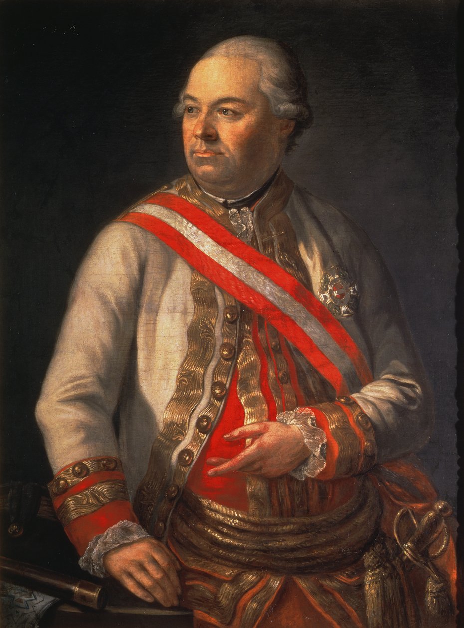 Hrabia Andreas Hadik von Futak (1710-90), dowódca armii austriackiej w kampanii przeciwko Turcji w 1789 autorstwa Austrian School