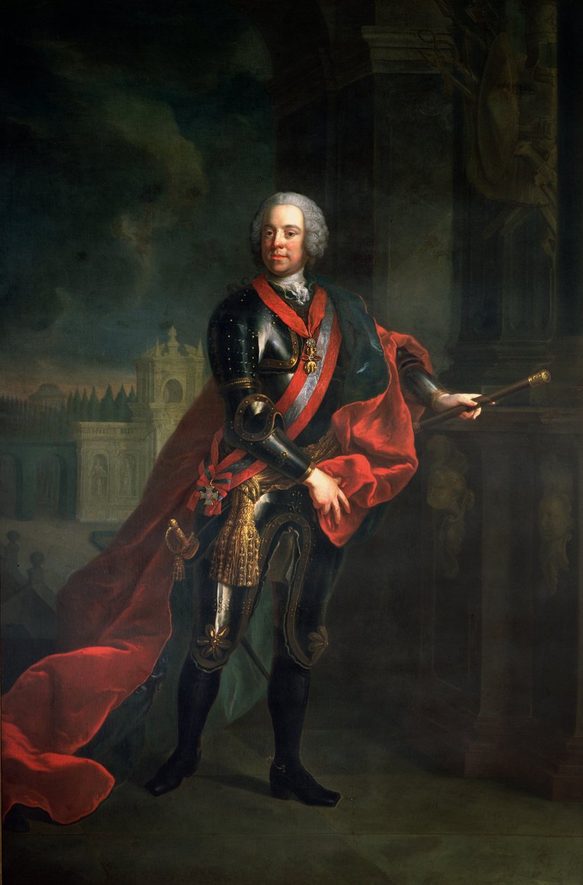 Hrabia Leopold Joseph von Daun (1705-66), feldmarszałek i austriacki wódz naczelny podczas wojny siedmioletniej, pokonując Fryderyka Wielkiego podczas oblężenia Kolina autorstwa Austrian School