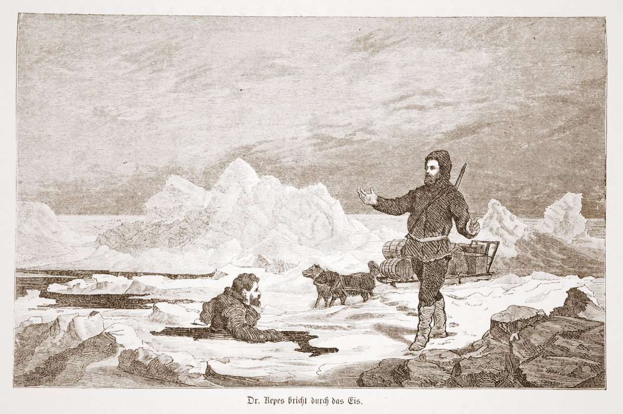 Dr Repes spada przez lód, 1876 autorstwa Austrian School