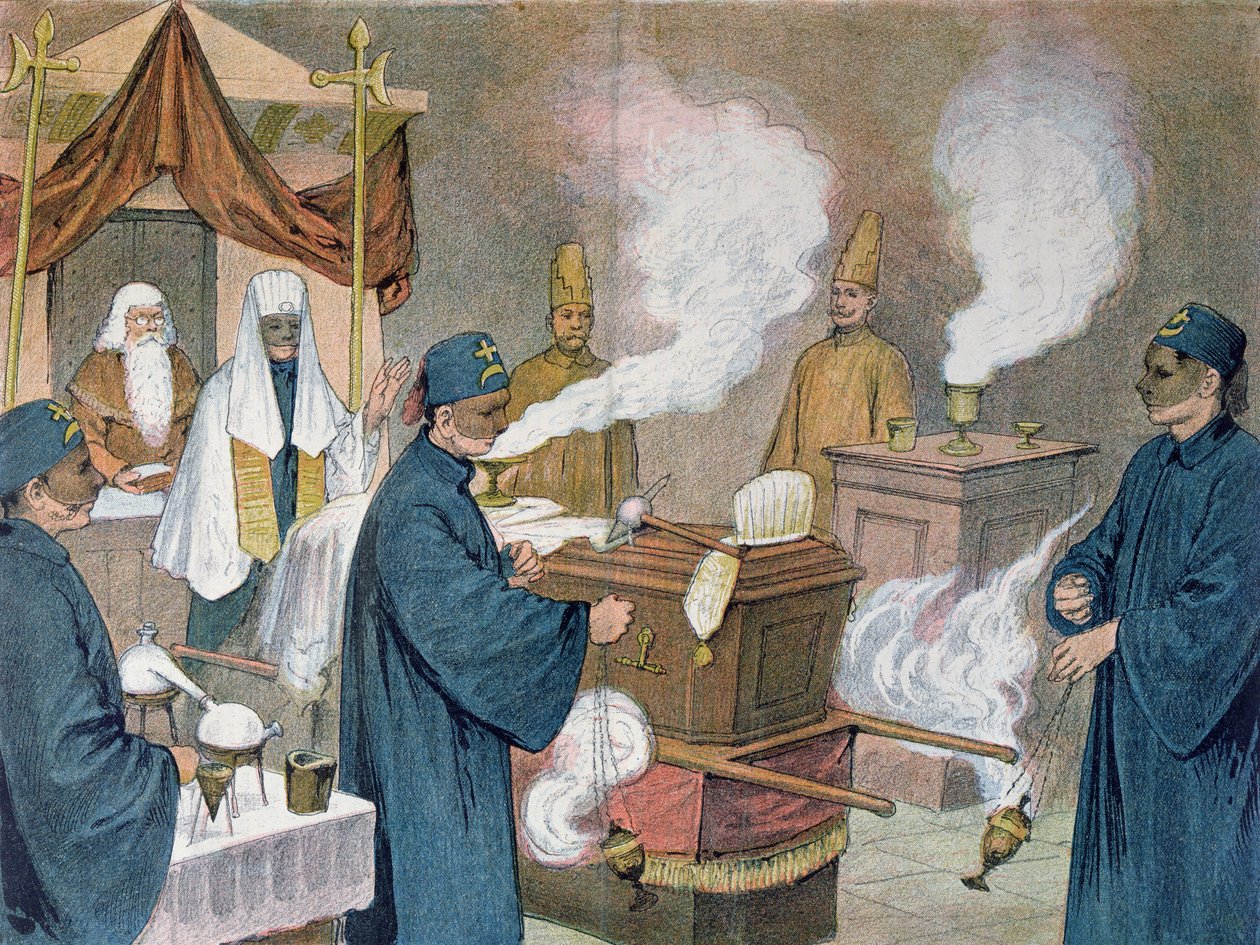 Pogrzeb w loży masońskiej w Austrii, 1897 autorstwa Austrian School