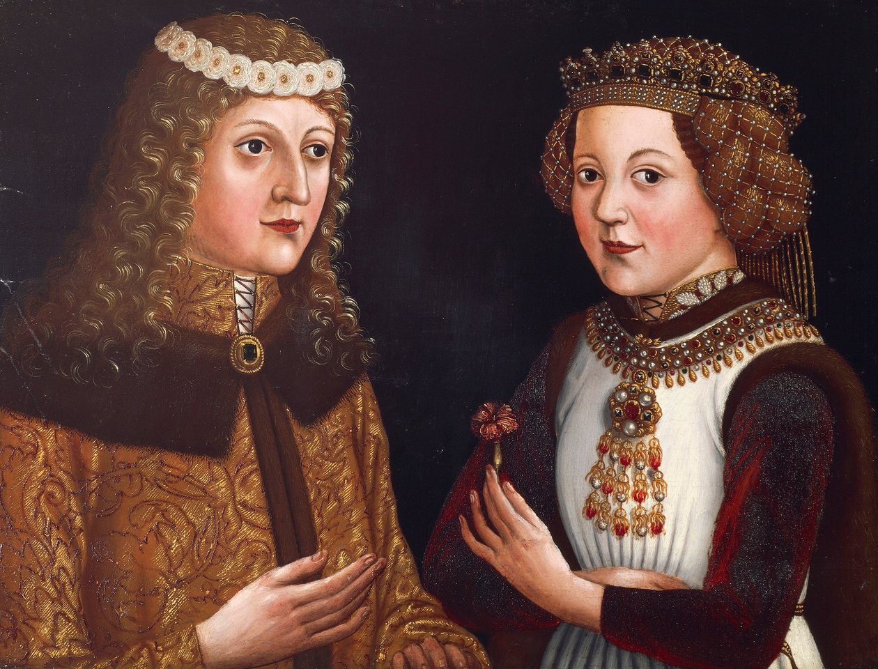 Władysław pośmiertny król Czech i Magdalena z Valois autorstwa Austrian School