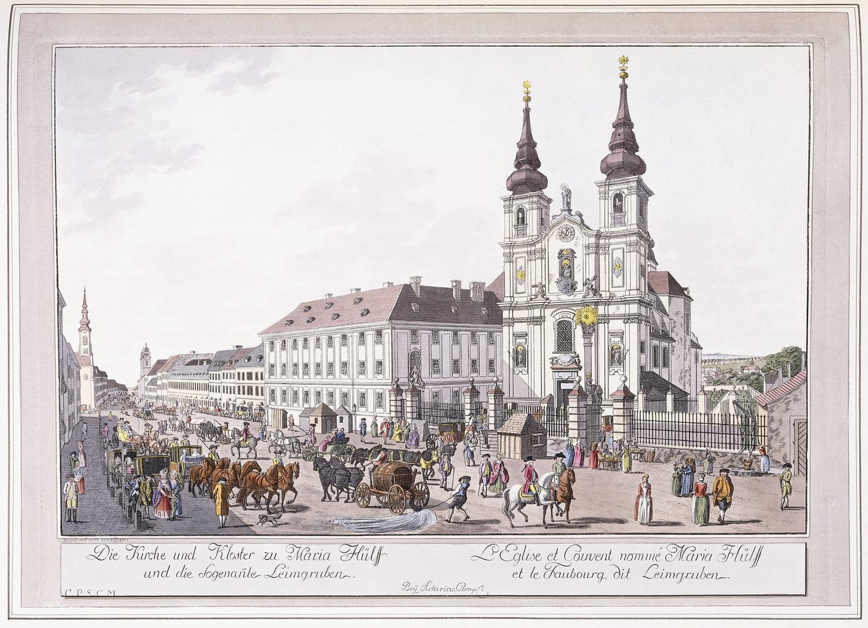 Kościół parafialny i klasztor Mariahilf w Leimggruben autorstwa Austrian School