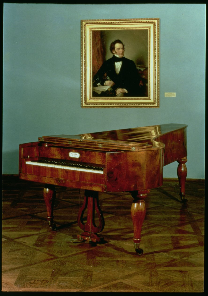 Fortepian należący do Franza Petera Schuberta (1797-1828) (drewno) autorstwa Austrian School