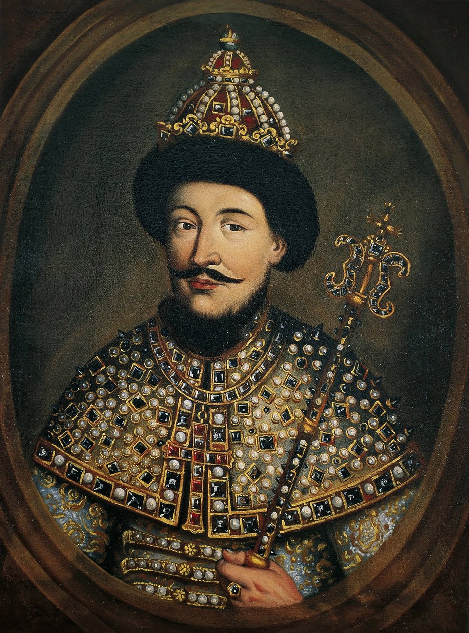 Portret cara Rosji Aleksego I Michajłowicza, zwanego bardzo pokojowym carem (1629-1676) - Portret cara Rosji Aleksego I Michajłowicza (1629-1676) autorstwa austriackiego mistrza (czynny ok. 1440-1450) autorstwa Austrian School