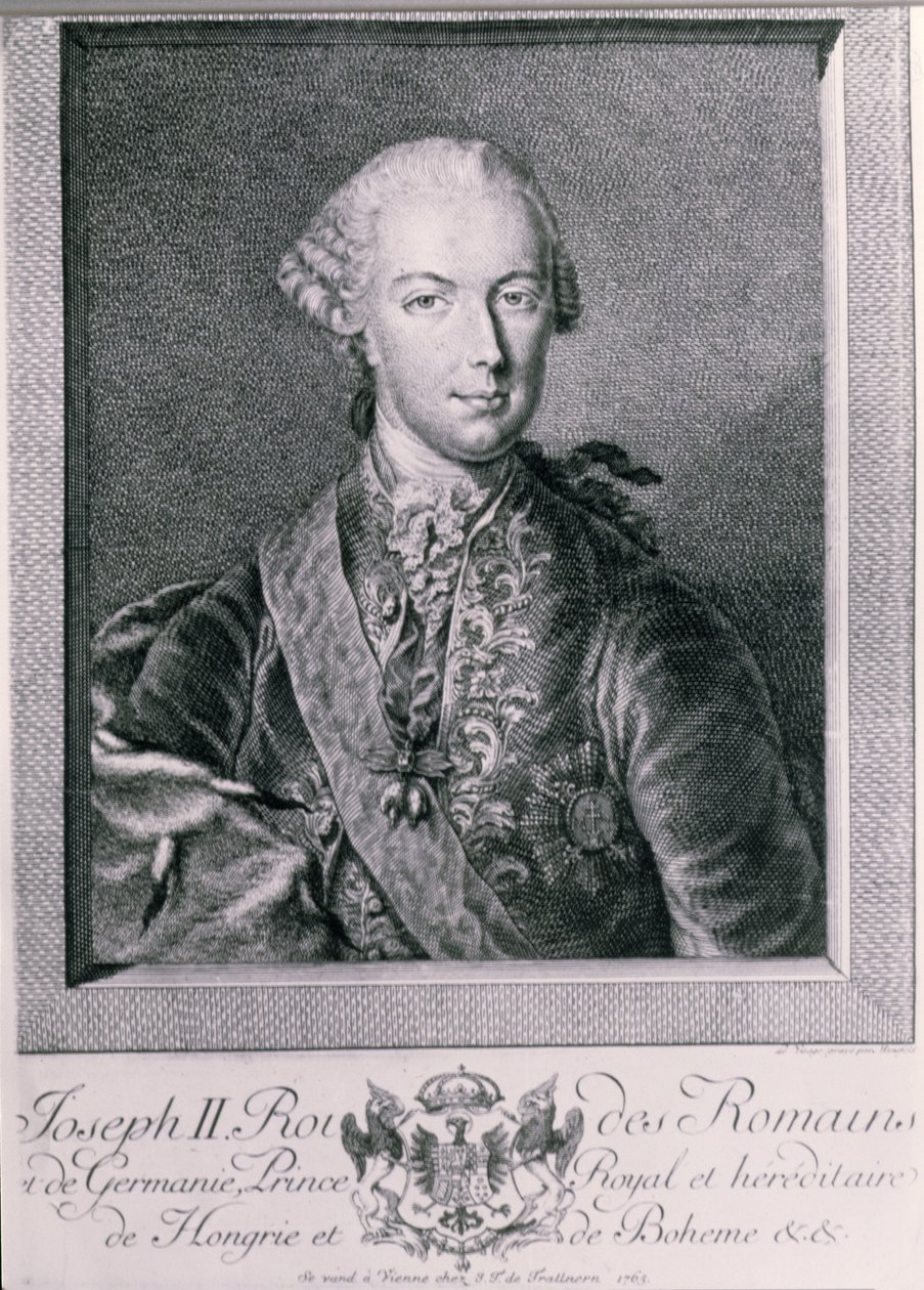 Portret Józefa II (1741-90) króla Niemiec i cesarza rzymskiego, 1763 autorstwa Austrian School