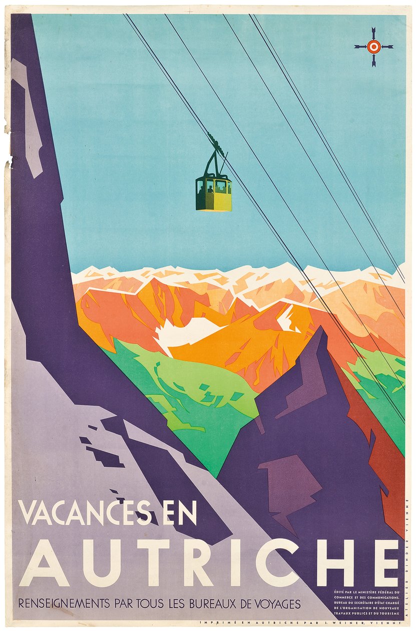 Plakatowe wakacje reklamowe w Austrii, autorstwa Austrian School