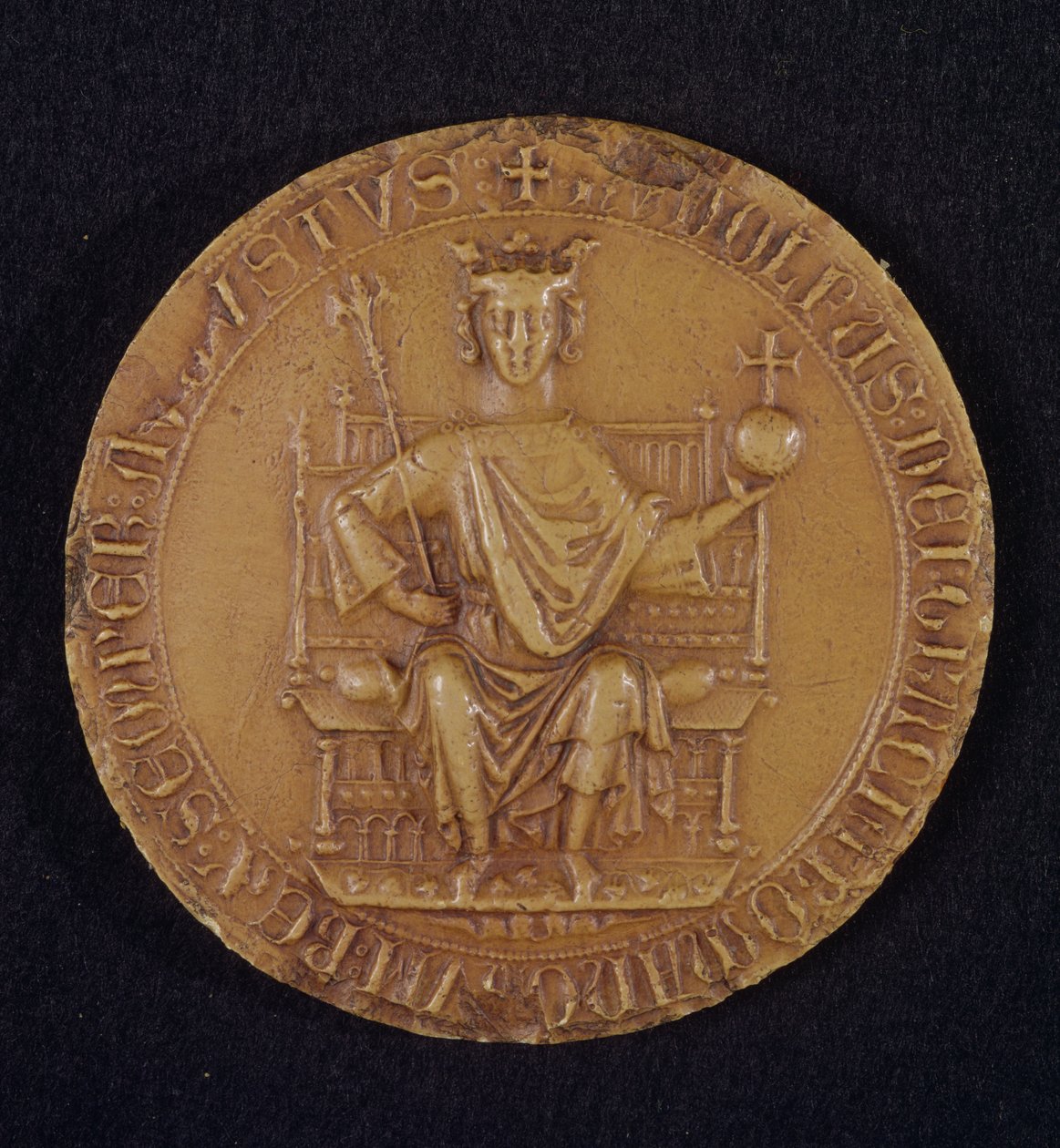 Pieczęć Rudolfa I (1218-91) Habsburga, 1289 (wosk) autorstwa Austrian School