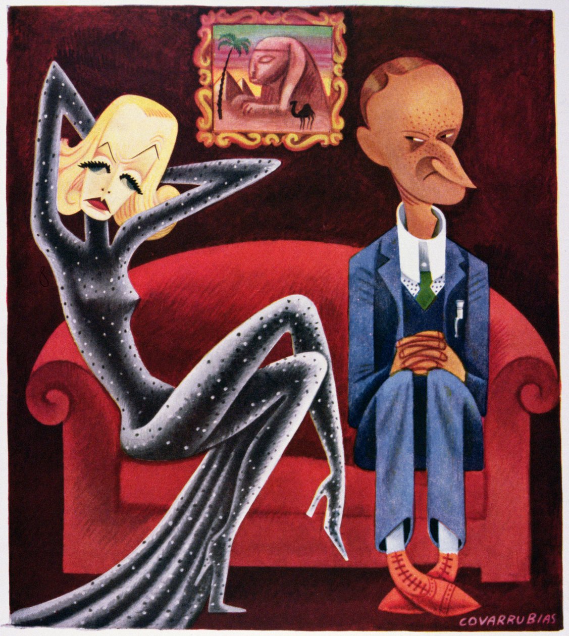 „Wywiad niemożliwy”, ilustracja z magazynu „Vanity Fair” autorstwa Austrian School
