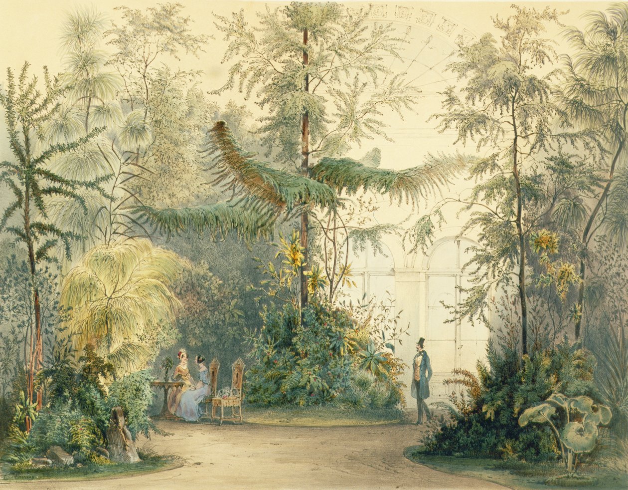 Ogród Zimowy Pałacu Hofburg, Wiedeń, 1852 (patrz także 170851, 171910) autorstwa Austrian School