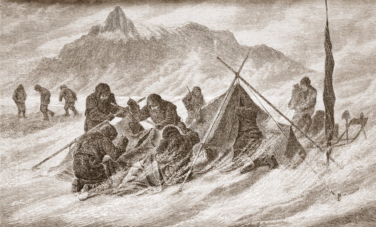 Łza powiększa się podczas zamieci, 1876 autorstwa Austrian School