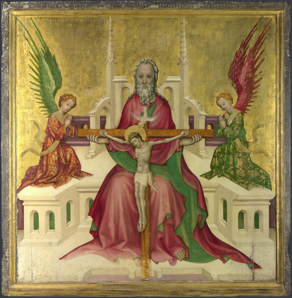 Trójca z Chrystusem Ukrzyżowanym, ok. 1410 autorstwa Austrian master